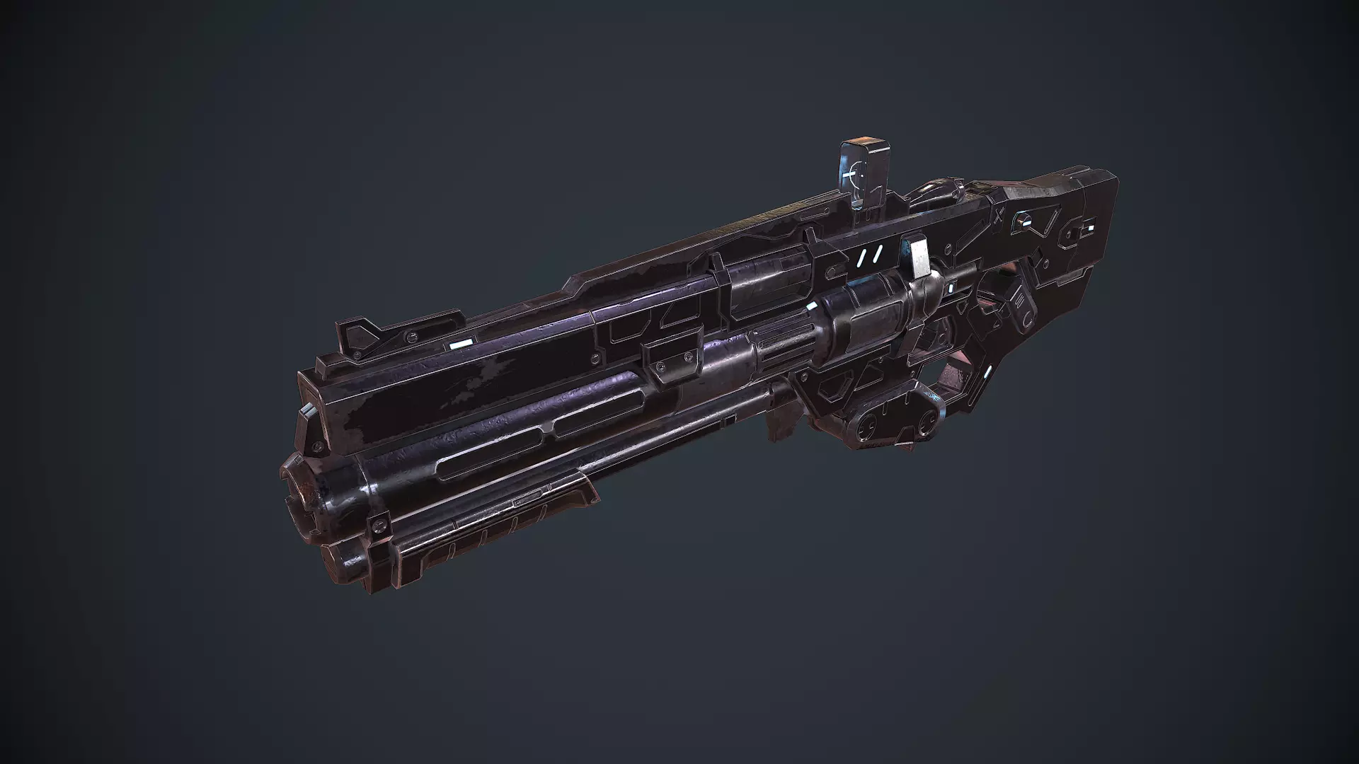 Low poly GUN Low-poly 3D model_0