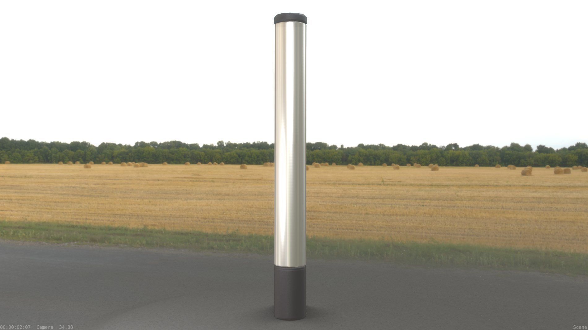 Street Light 10 Basic Low-Poly 180mm Low-poly 3D model_56