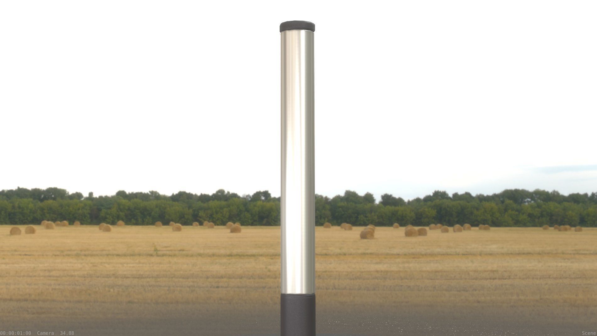 Street Light 10 Basic Low-Poly 180mm Low-poly 3D model_25