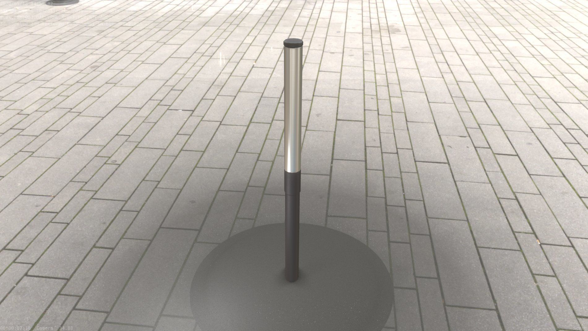 Street Light 10 Basic Low-Poly 315mm  Low-poly 3D model_78