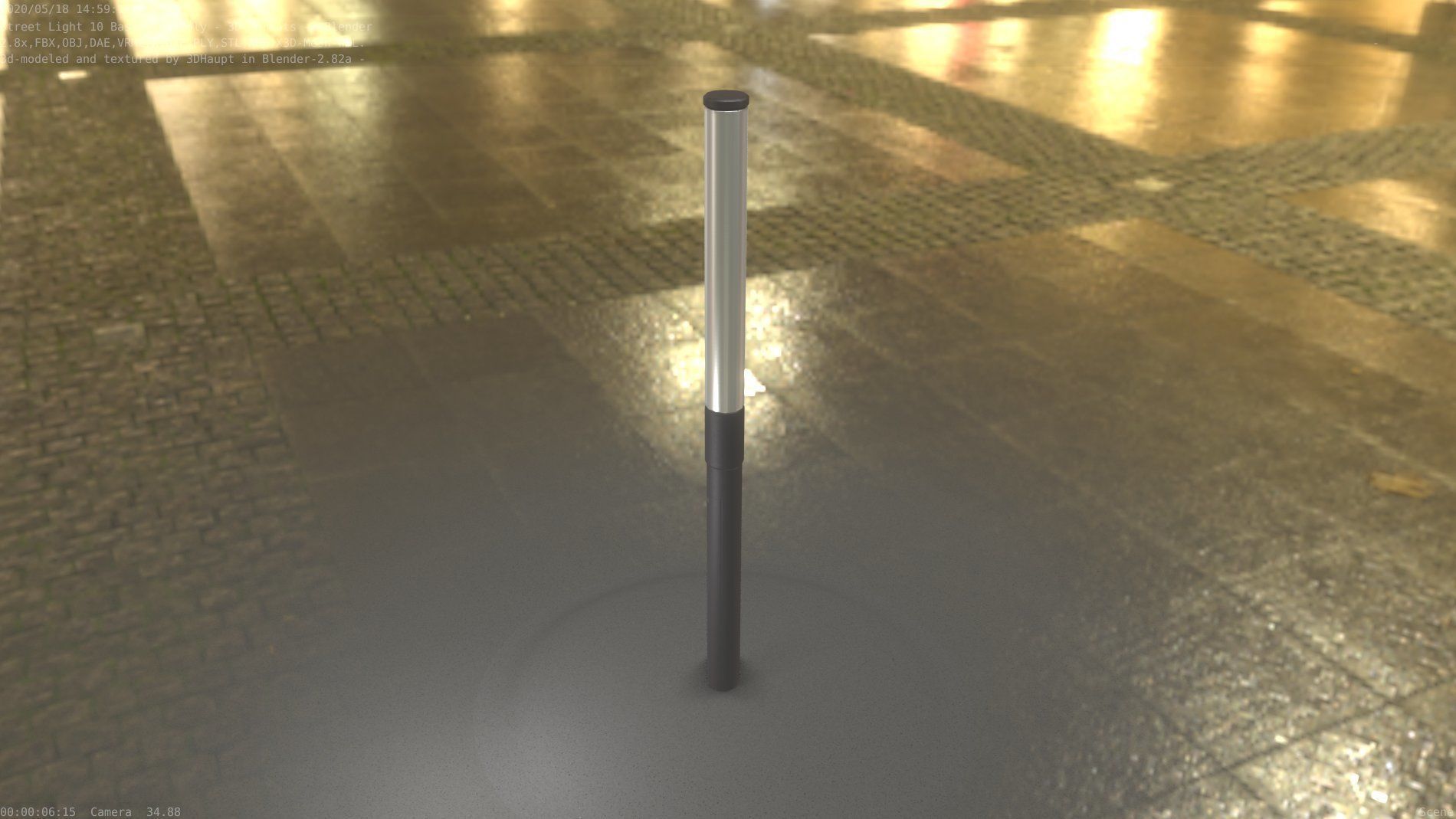 Street Light 10 Basic Low-Poly 315mm  Low-poly 3D model_59