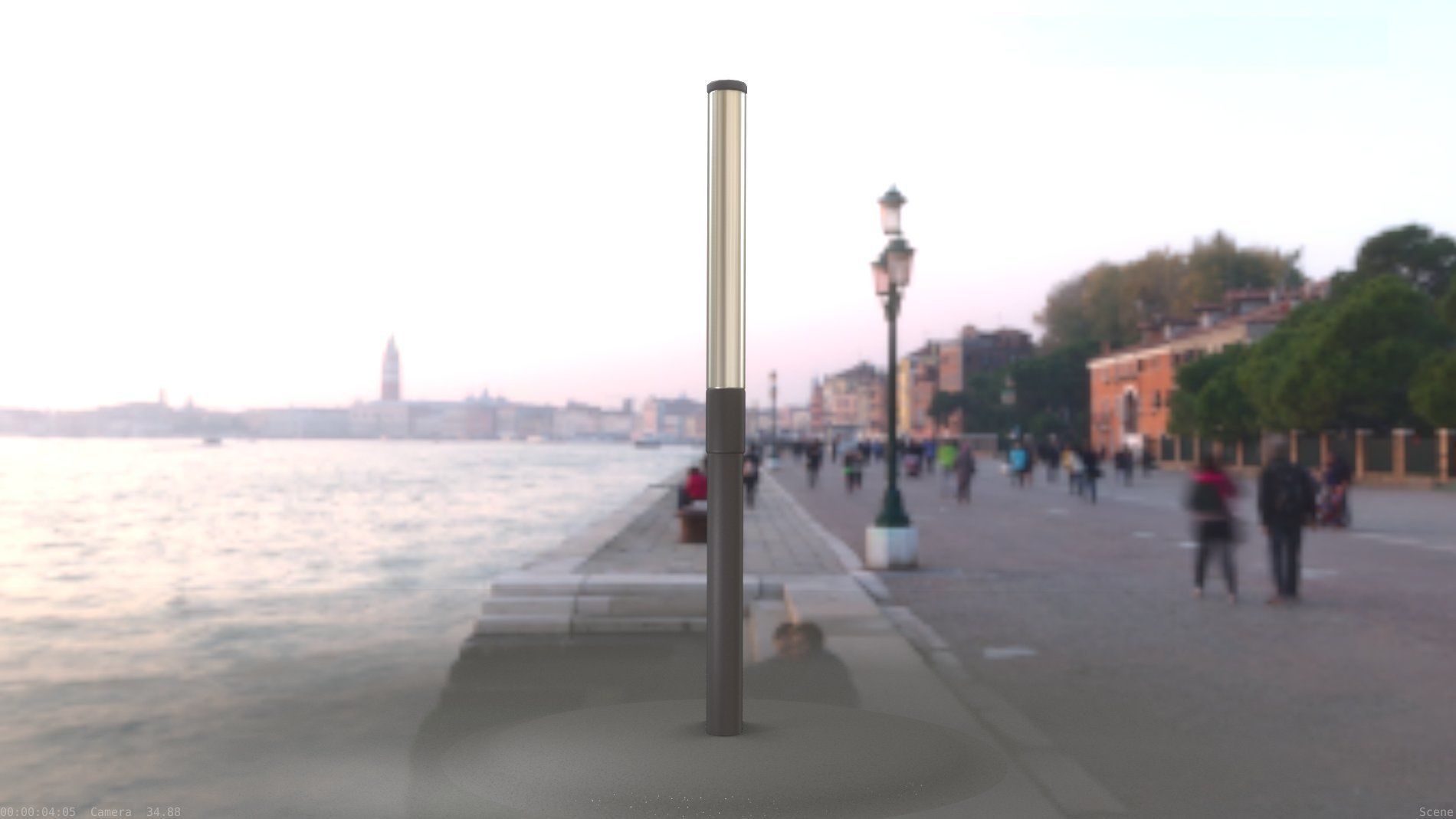 Street Light 10 Basic Low-Poly 315mm  Low-poly 3D model_4