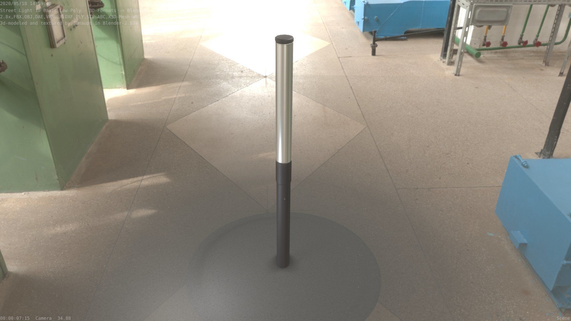 Street Light 10 Basic Low-Poly 315mm  Low-poly 3D model_83