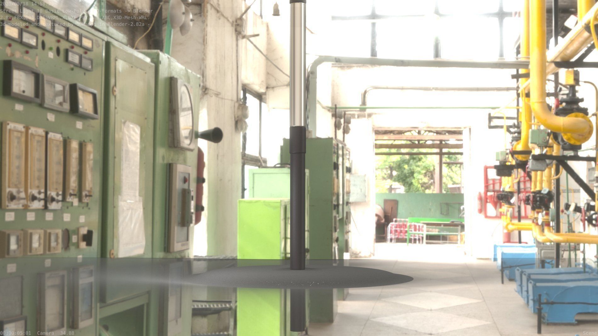 Street Light 10 Basic Low-Poly 315mm  Low-poly 3D model_22