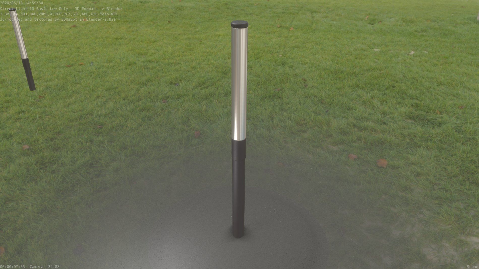 Street Light 10 Basic Low-Poly 315mm  Low-poly 3D model_73