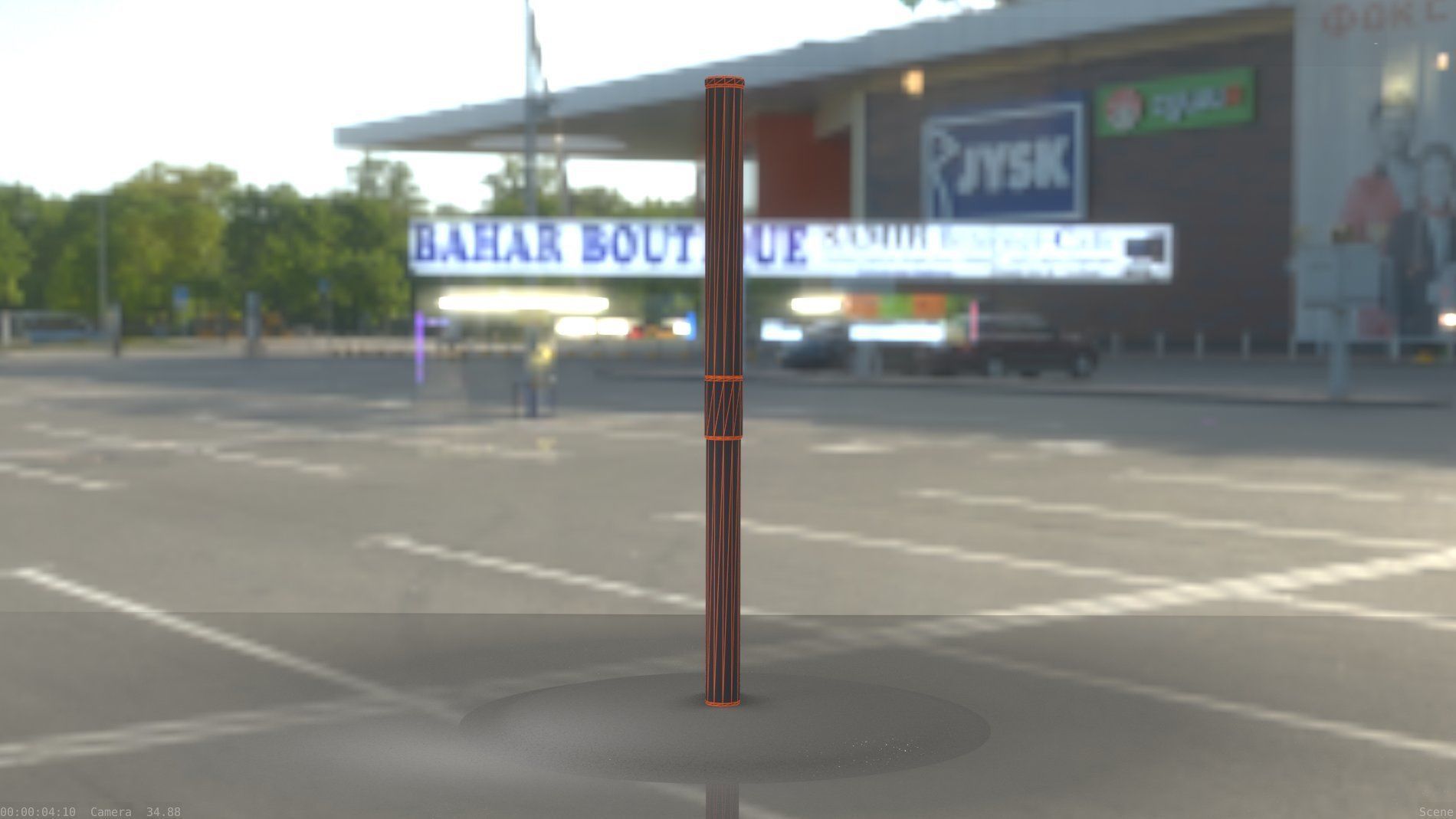 Street Light 10 Basic Low-Poly 315mm  Low-poly 3D model_9