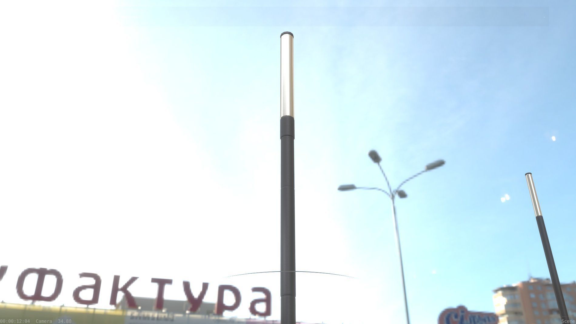 Street Light 10 Basic Low-Poly 390mm Low-poly 3D model_92