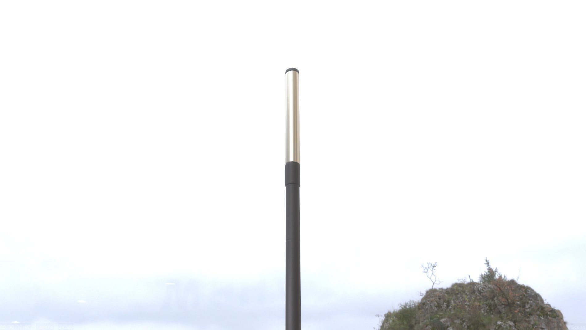 Street Light 10 Basic Low-Poly 390mm Low-poly 3D model_94