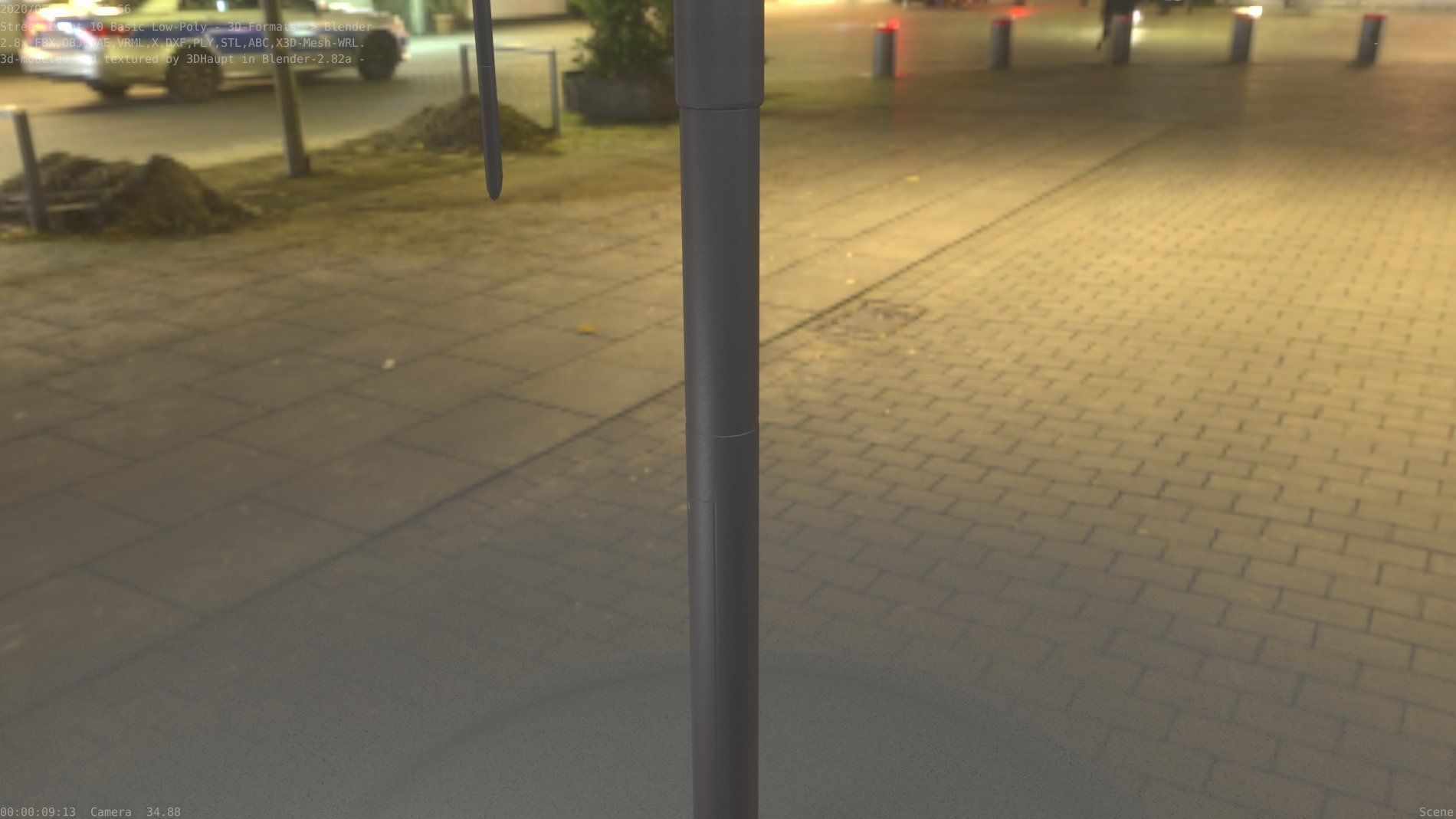Street Light 10 Basic Low-Poly 390mm Low-poly 3D model_31
