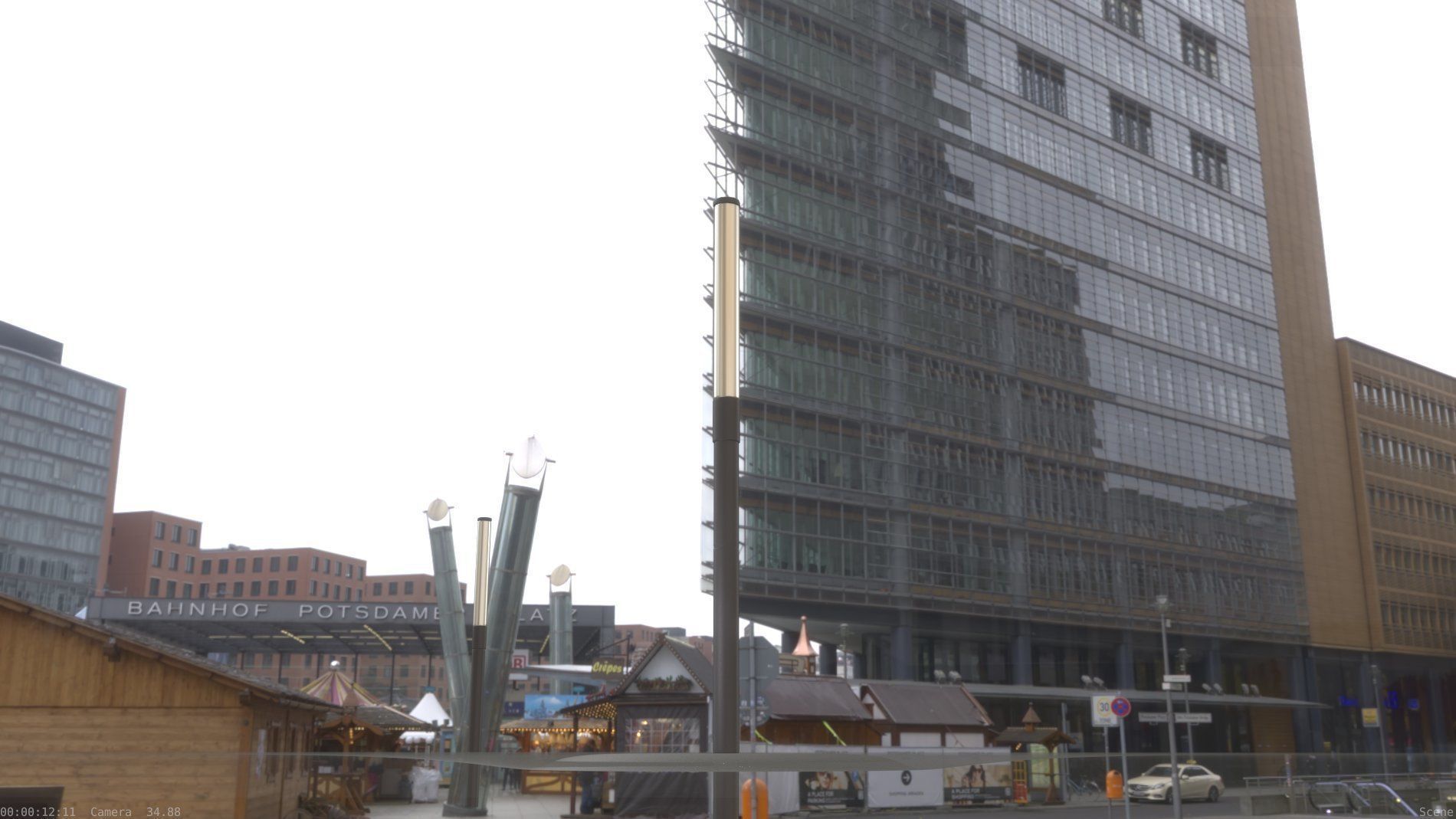 Street Light 10 Basic Low-Poly 390mm Low-poly 3D model_99