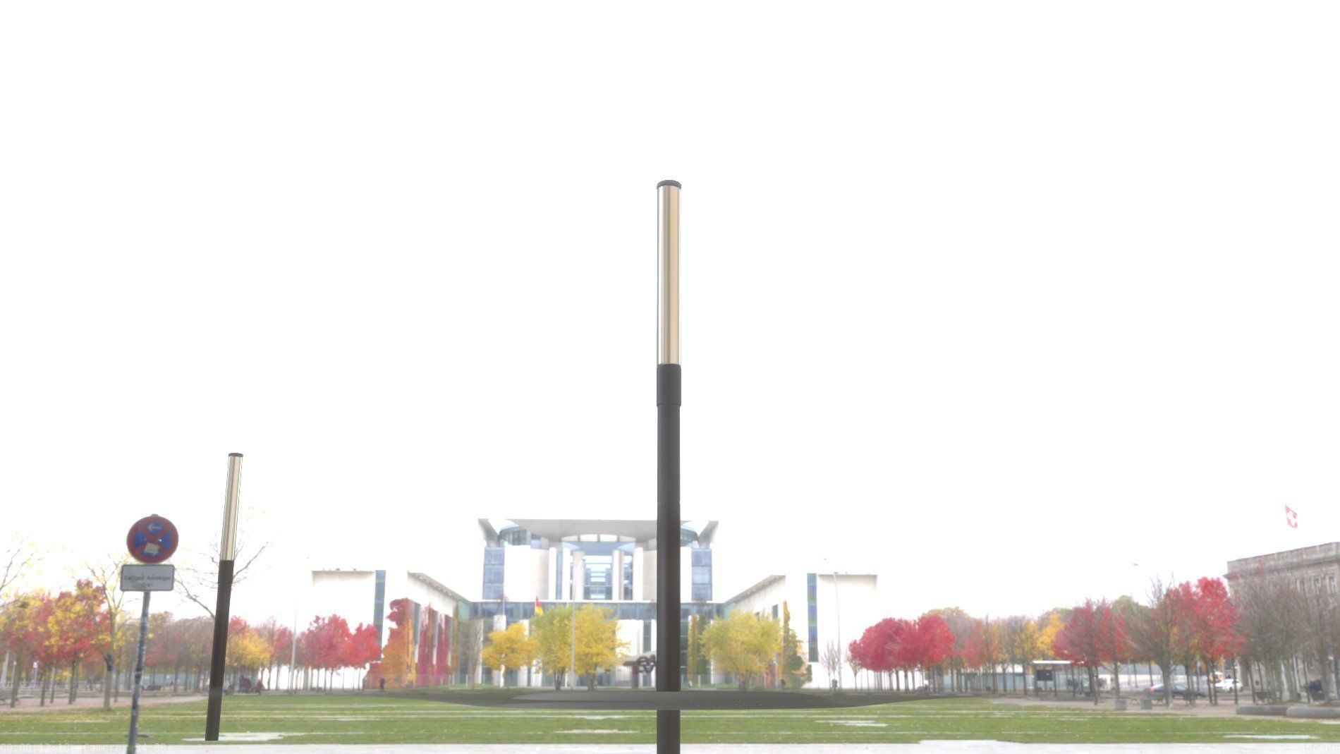 Street Light 10 Basic Low-Poly 390mm Low-poly 3D model_98