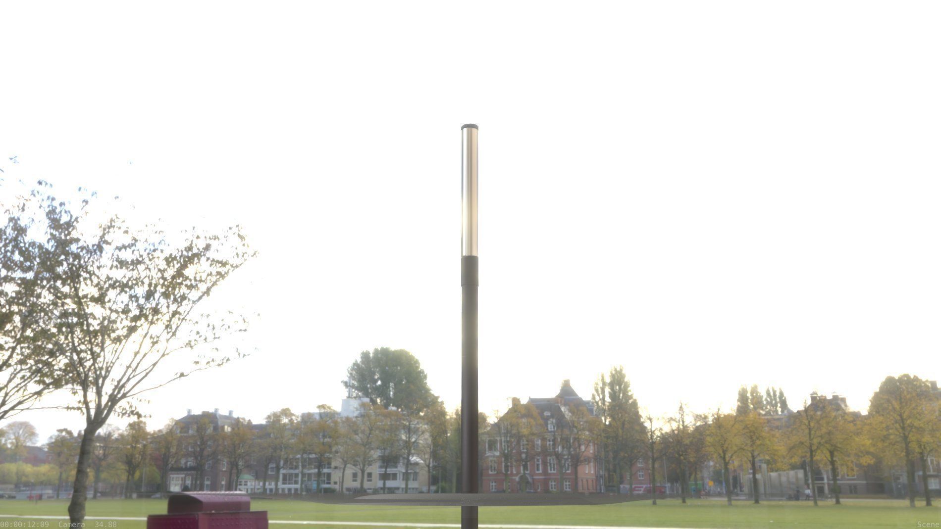 Street Light 10 Basic Low-Poly 390mm Low-poly 3D model_97