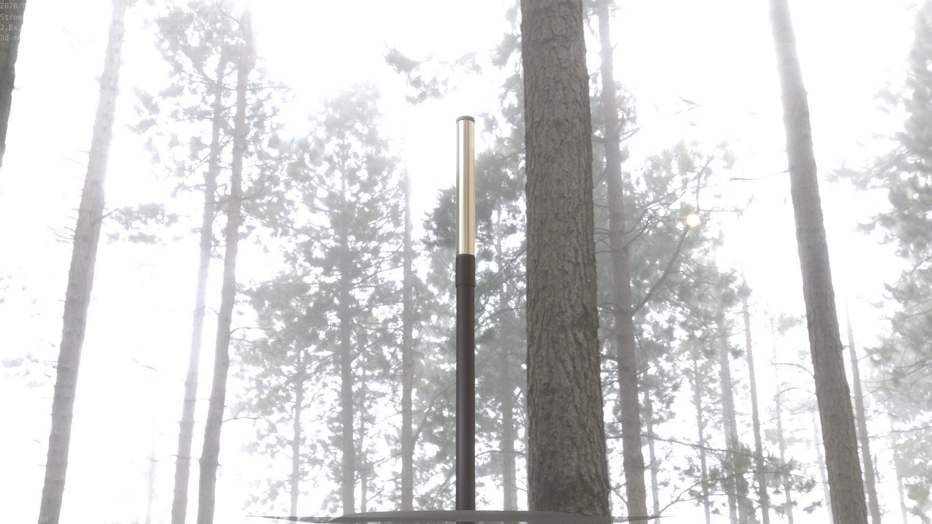 Street Light 10 Basic Low-Poly 390mm Low-poly 3D model_96