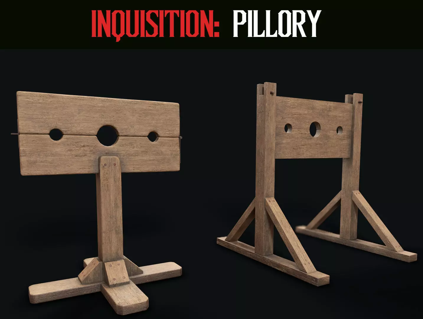 Inquisition - Pillory Low-poly 3D model