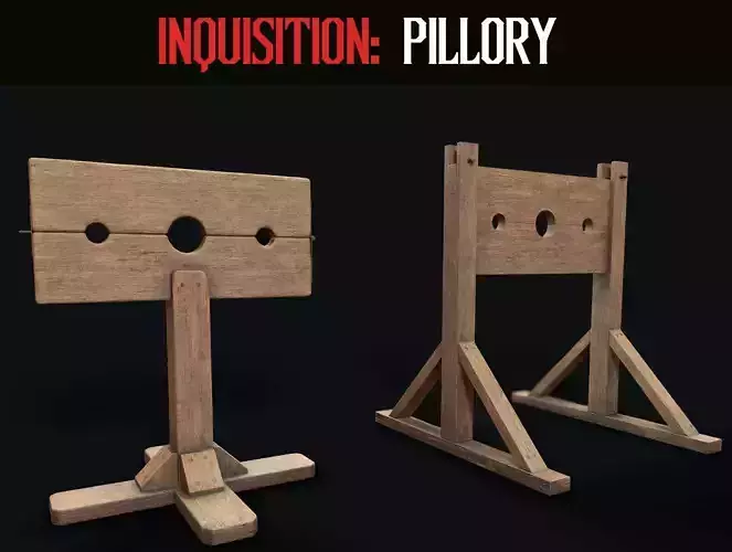Inquisition - Pillory Low-poly 3D model