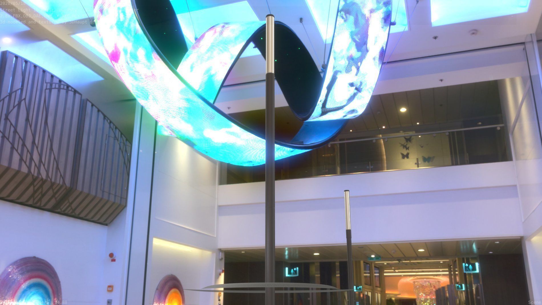 Street Light 10 Basic Low-Poly 535mm Low-poly 3D model_7