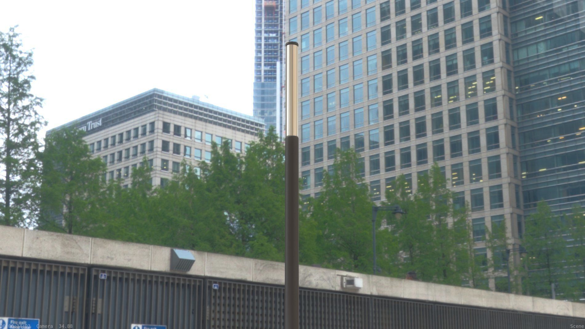 Street Light 10 Basic Low-Poly 535mm Low-poly 3D model_43