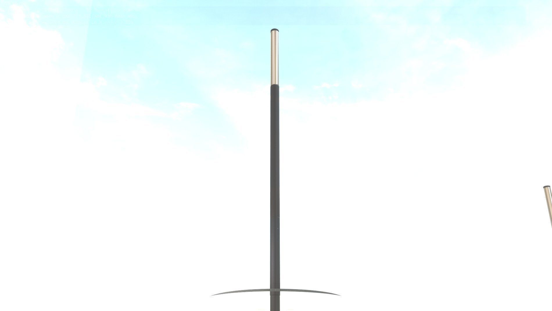 Street Light 10 Basic Low-Poly 535mm Low-poly 3D model_9