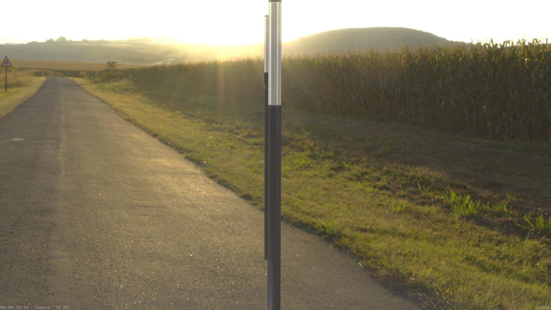 Street Light 10 Basic Low-Poly 535mm Low-poly 3D model_91