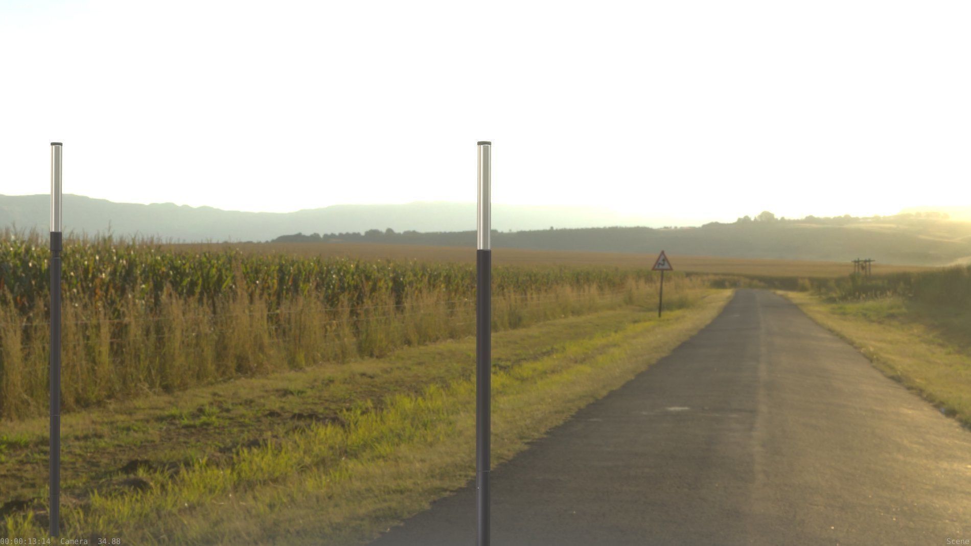 Street Light 10 Basic Low-Poly 535mm Low-poly 3D model_29