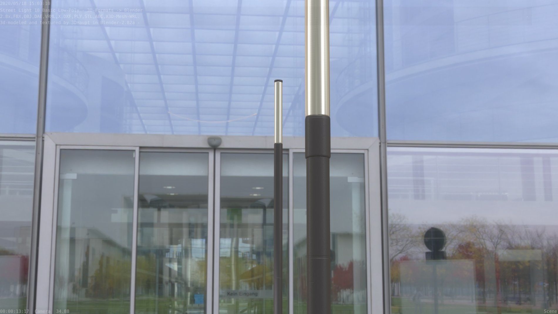 Street Light 10 Basic Low-Poly 535mm Low-poly 3D model_32