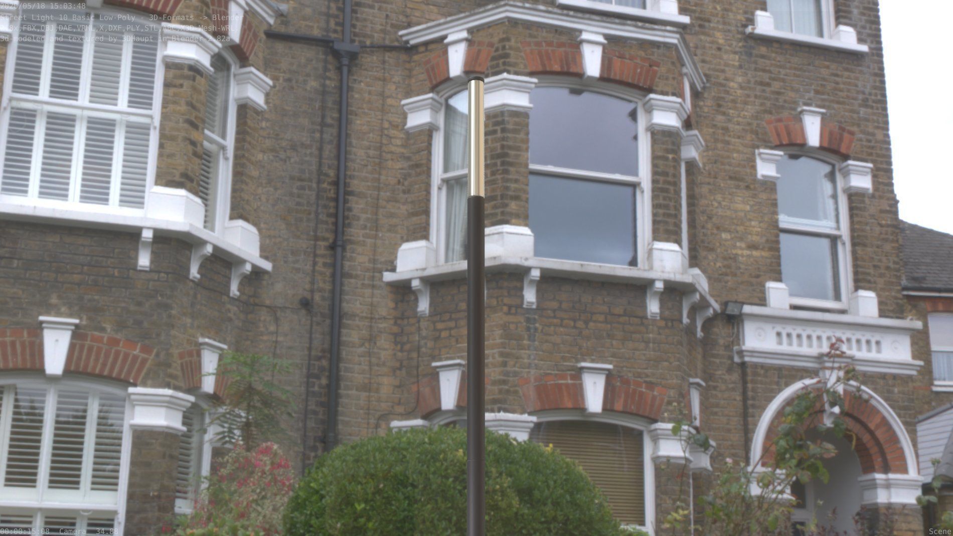 Street Light 10 Basic Low-Poly 535mm Low-poly 3D model_72