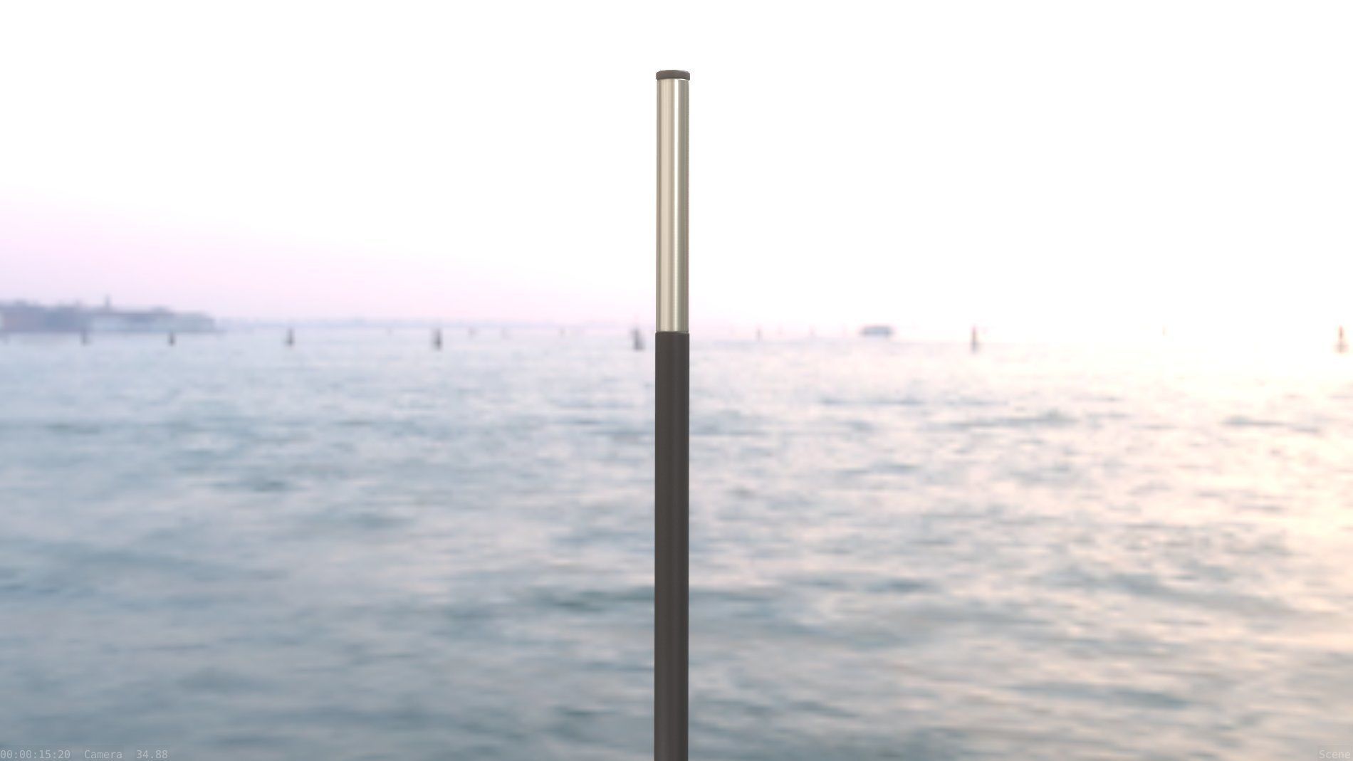 Street Light 10 Basic Low-Poly 535mm Low-poly 3D model_83