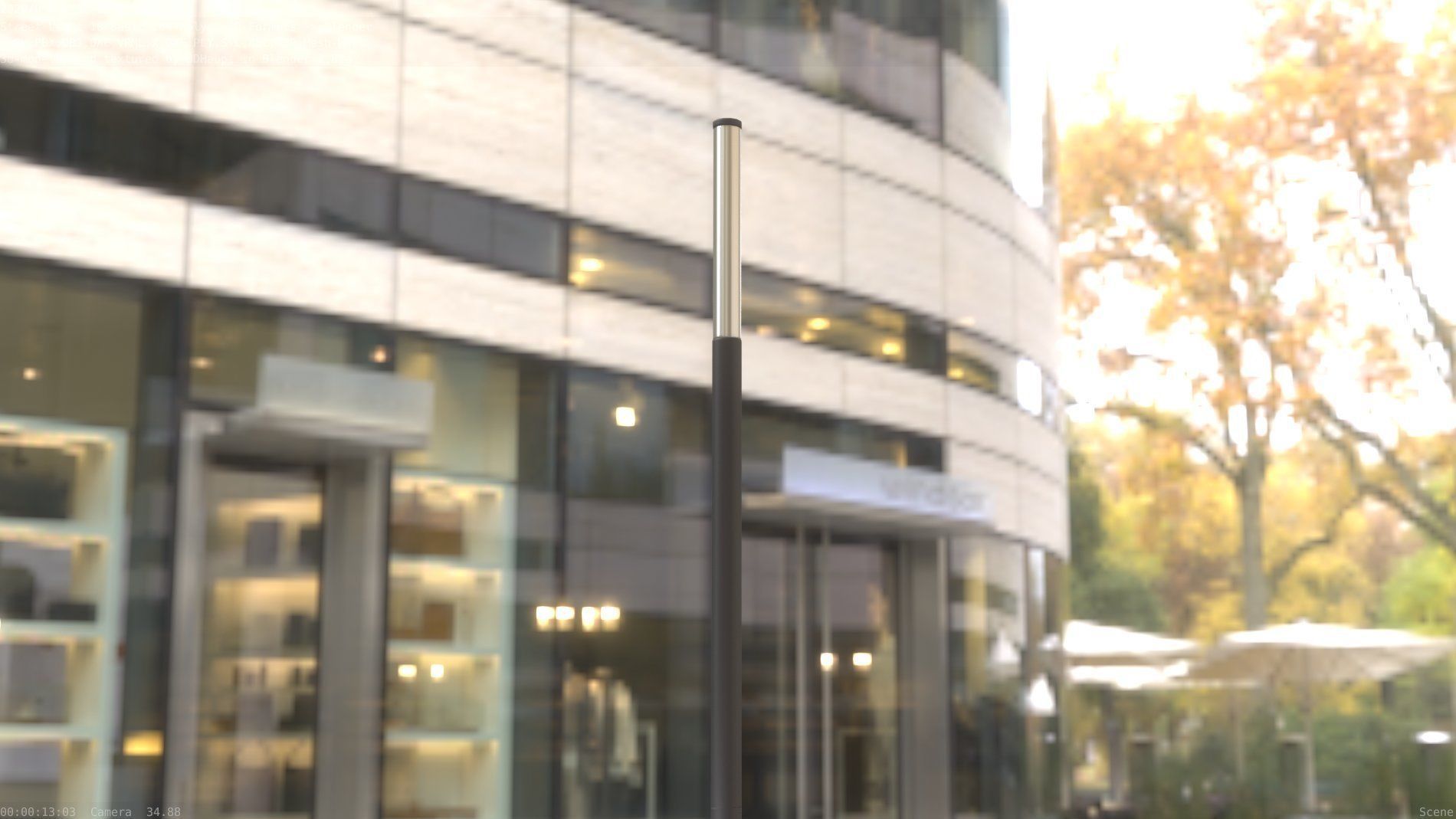 Street Light 10 Basic Low-Poly 535mm Low-poly 3D model_20