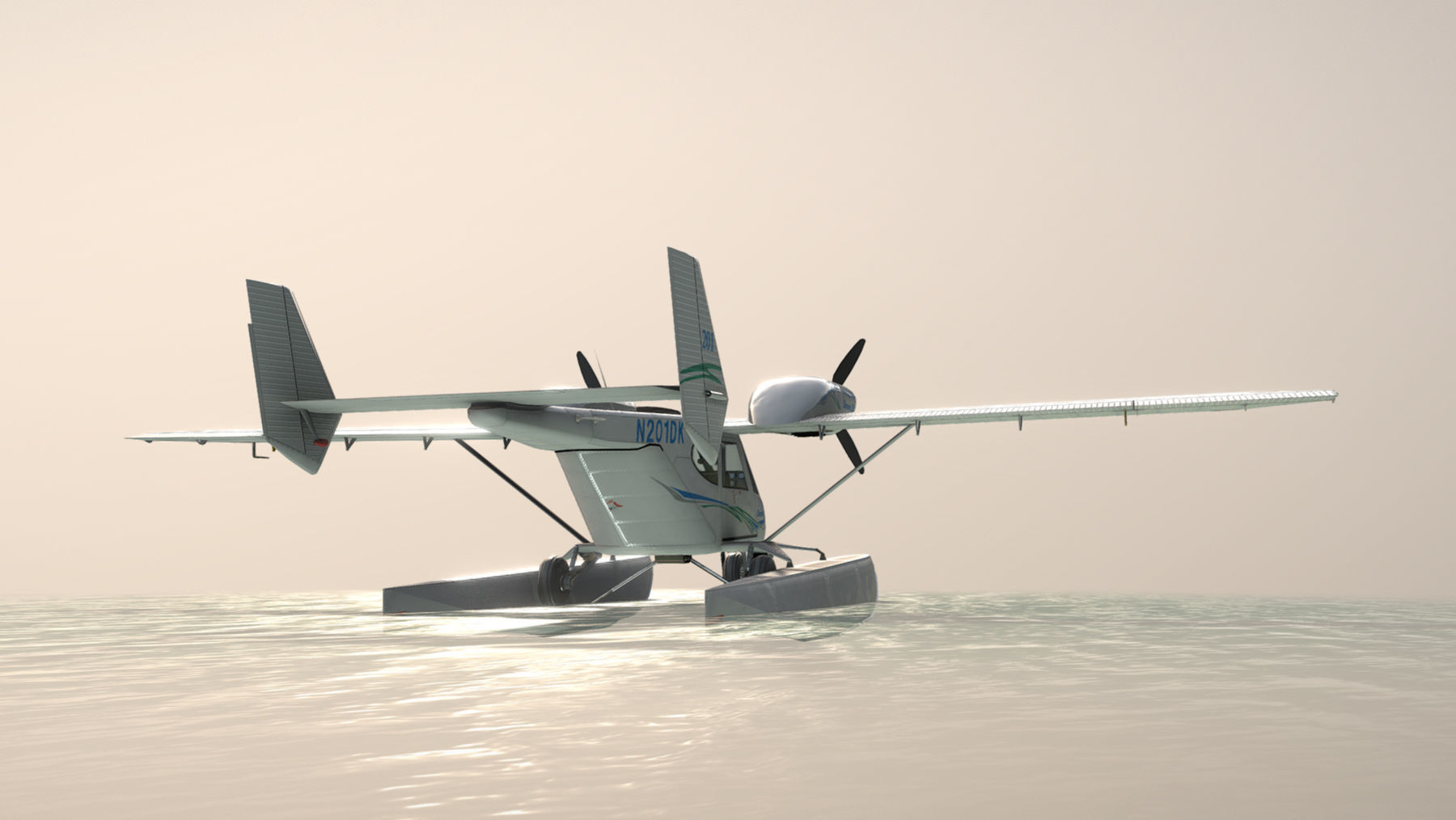 Accord-201 Floatsplane Discovery Livery Low-poly 3D model_5