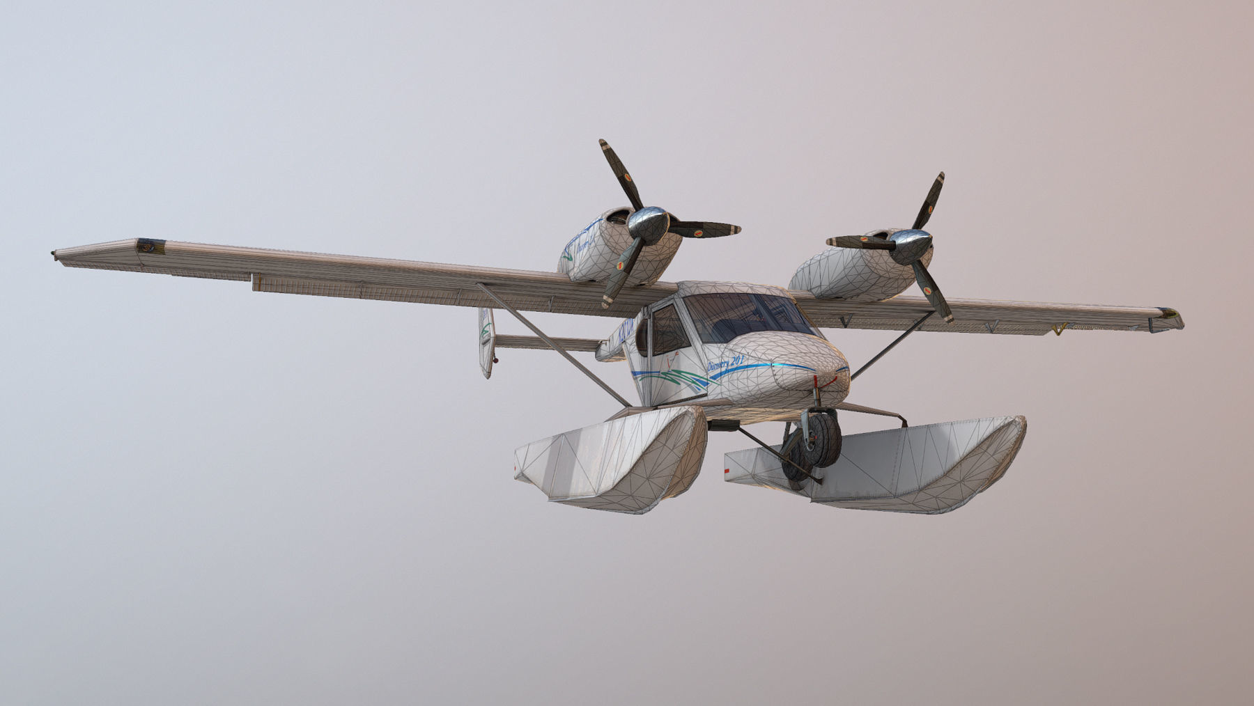 Accord-201 Floatsplane Discovery Livery Low-poly 3D model_23
