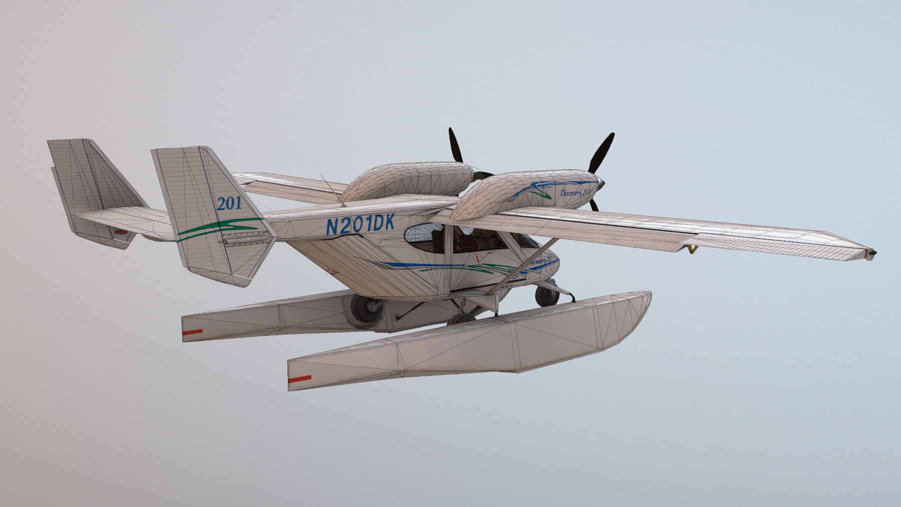 Accord-201 Floatsplane Discovery Livery Low-poly 3D model_25