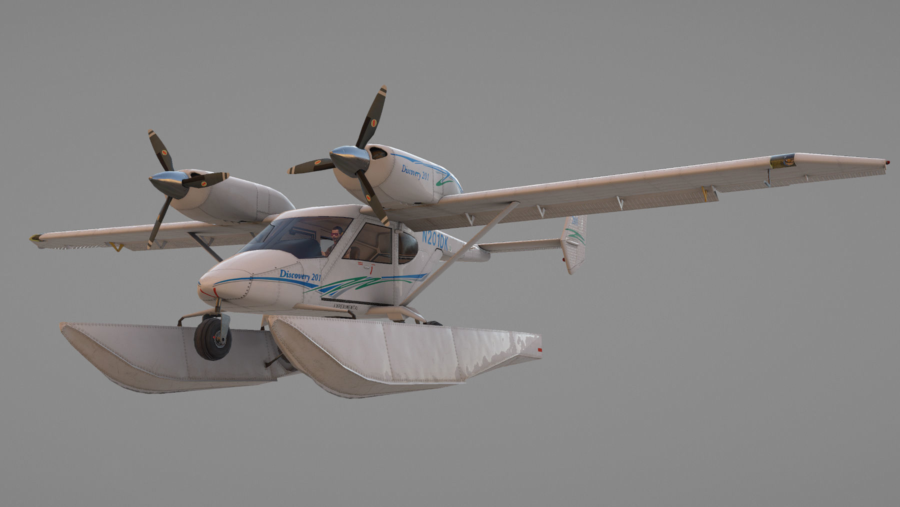 Accord-201 Floatsplane Discovery Livery Low-poly 3D model_17
