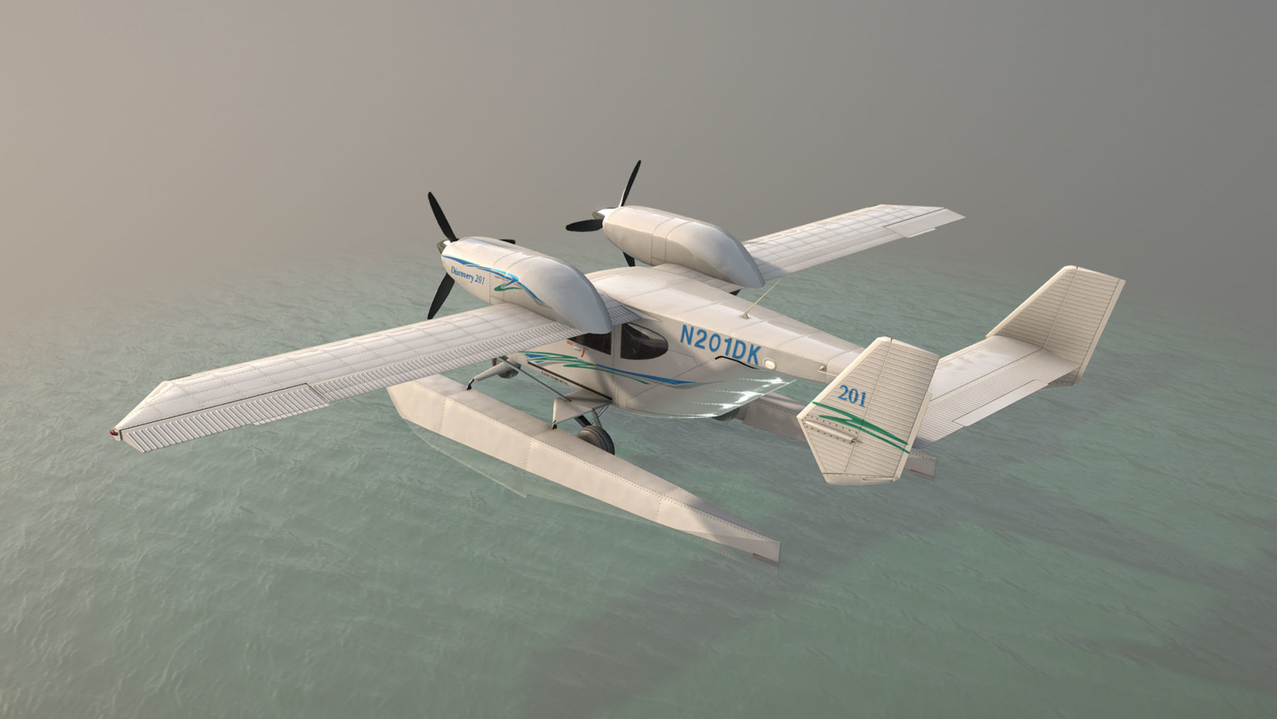 Accord-201 Floatsplane Discovery Livery Low-poly 3D model_7