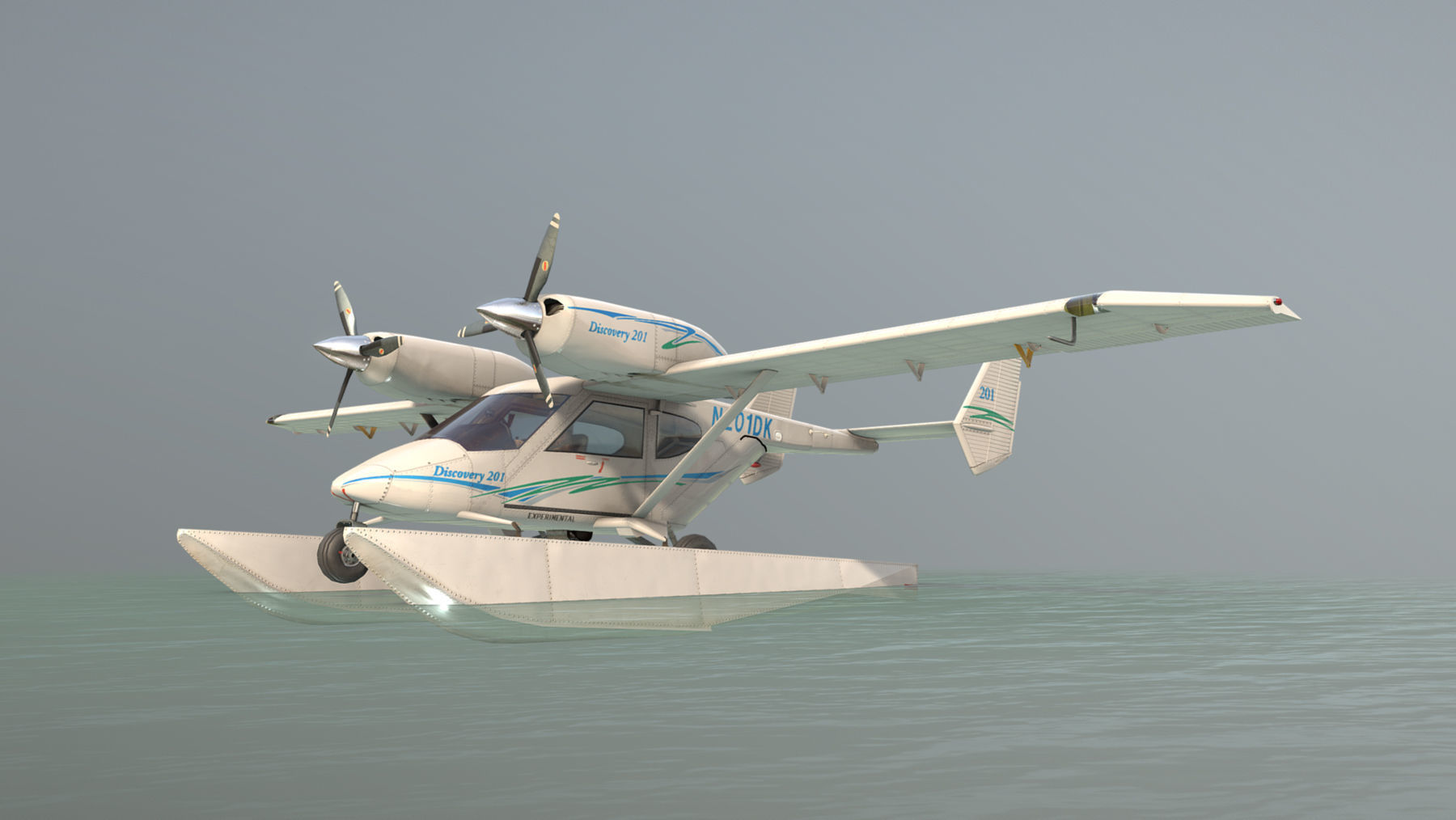 Accord-201 Floatsplane Discovery Livery Low-poly 3D model_9