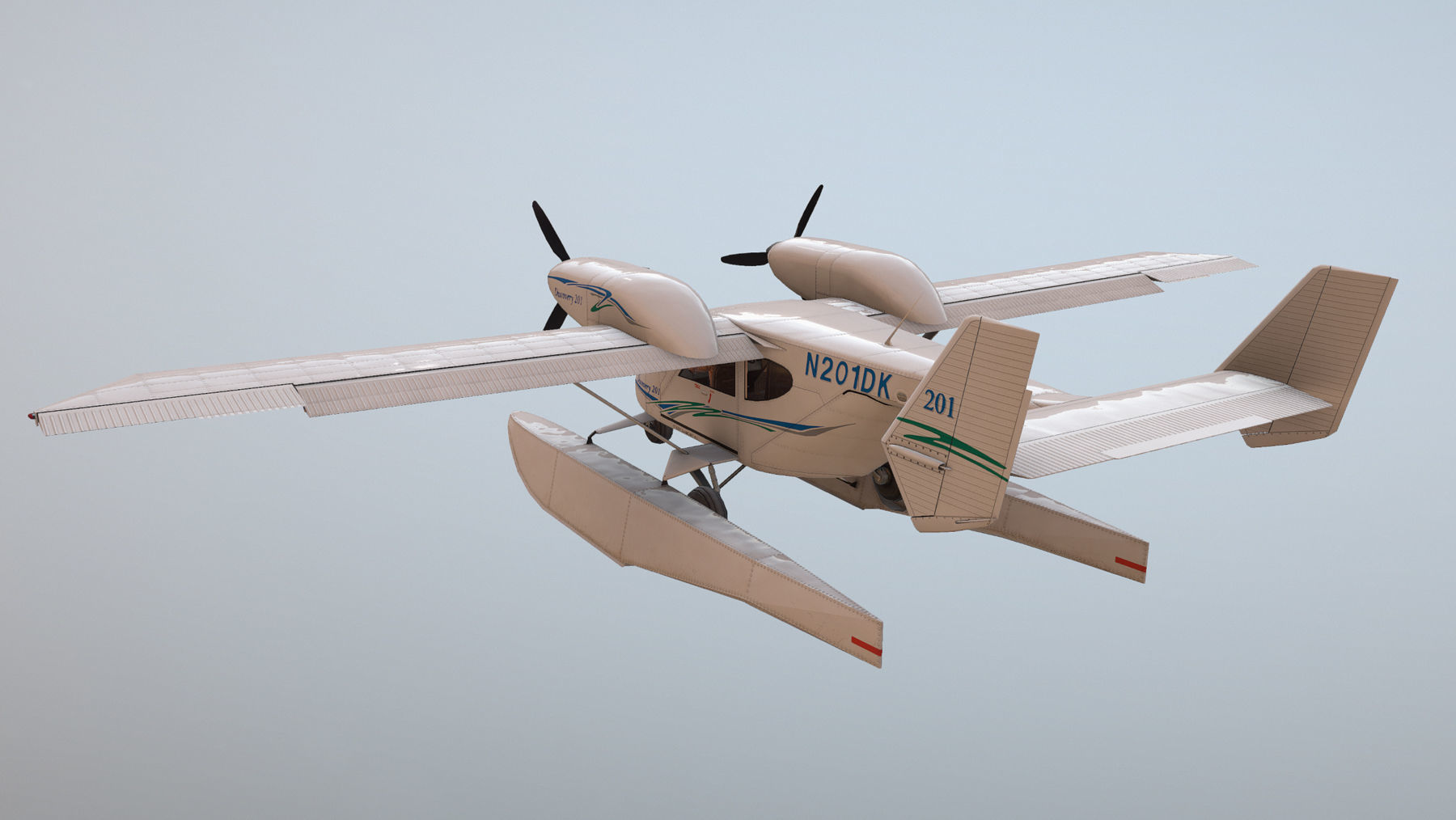 Accord-201 Floatsplane Discovery Livery Low-poly 3D model_21