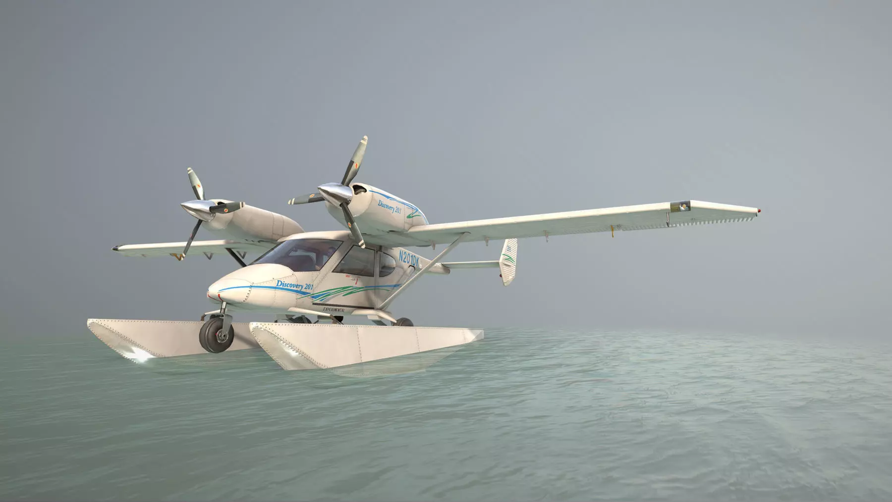 Accord-201 Floatsplane Discovery Livery Low-poly 3D model_0