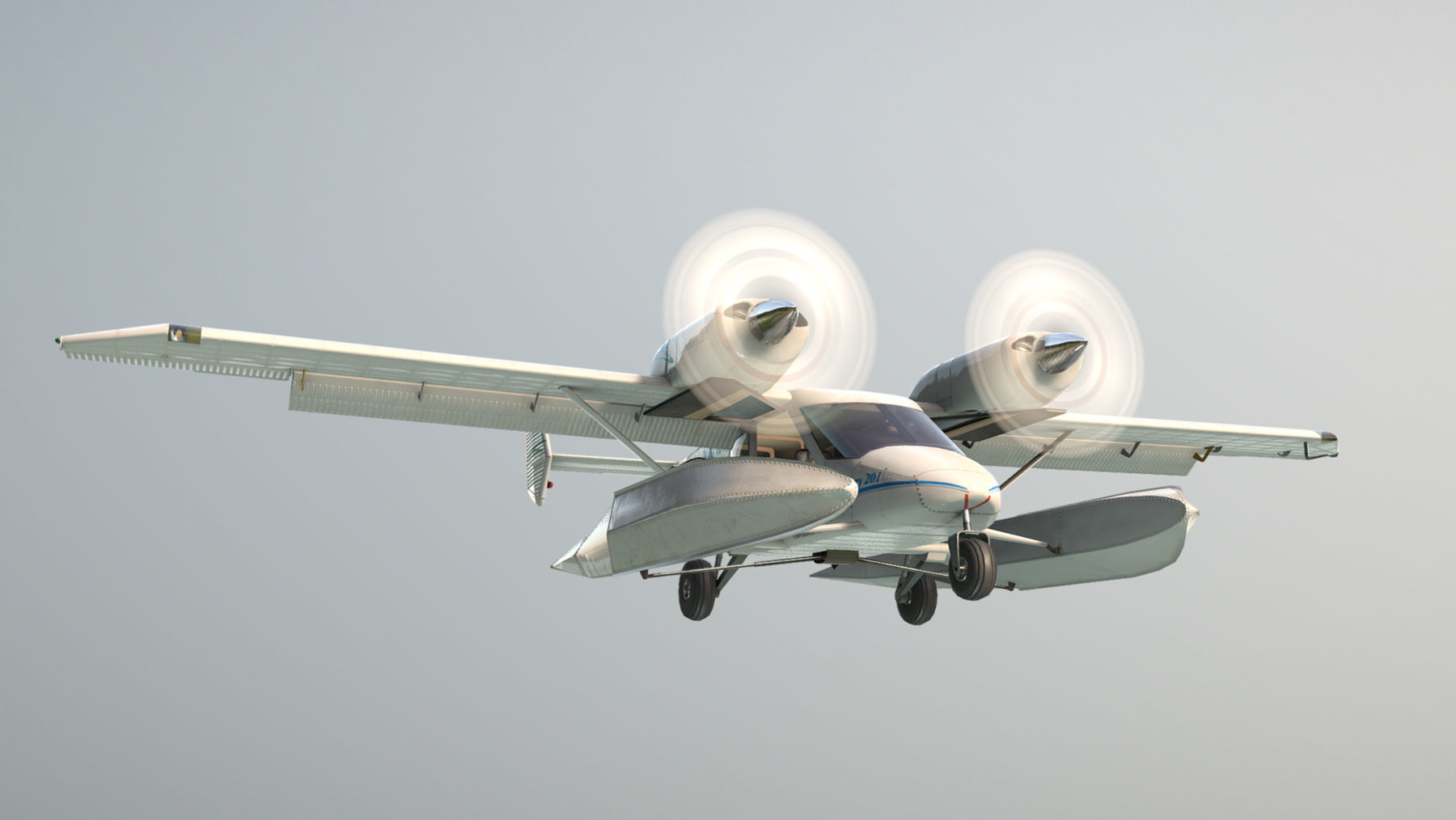 Accord-201 Floatsplane Discovery Livery Low-poly 3D model_11