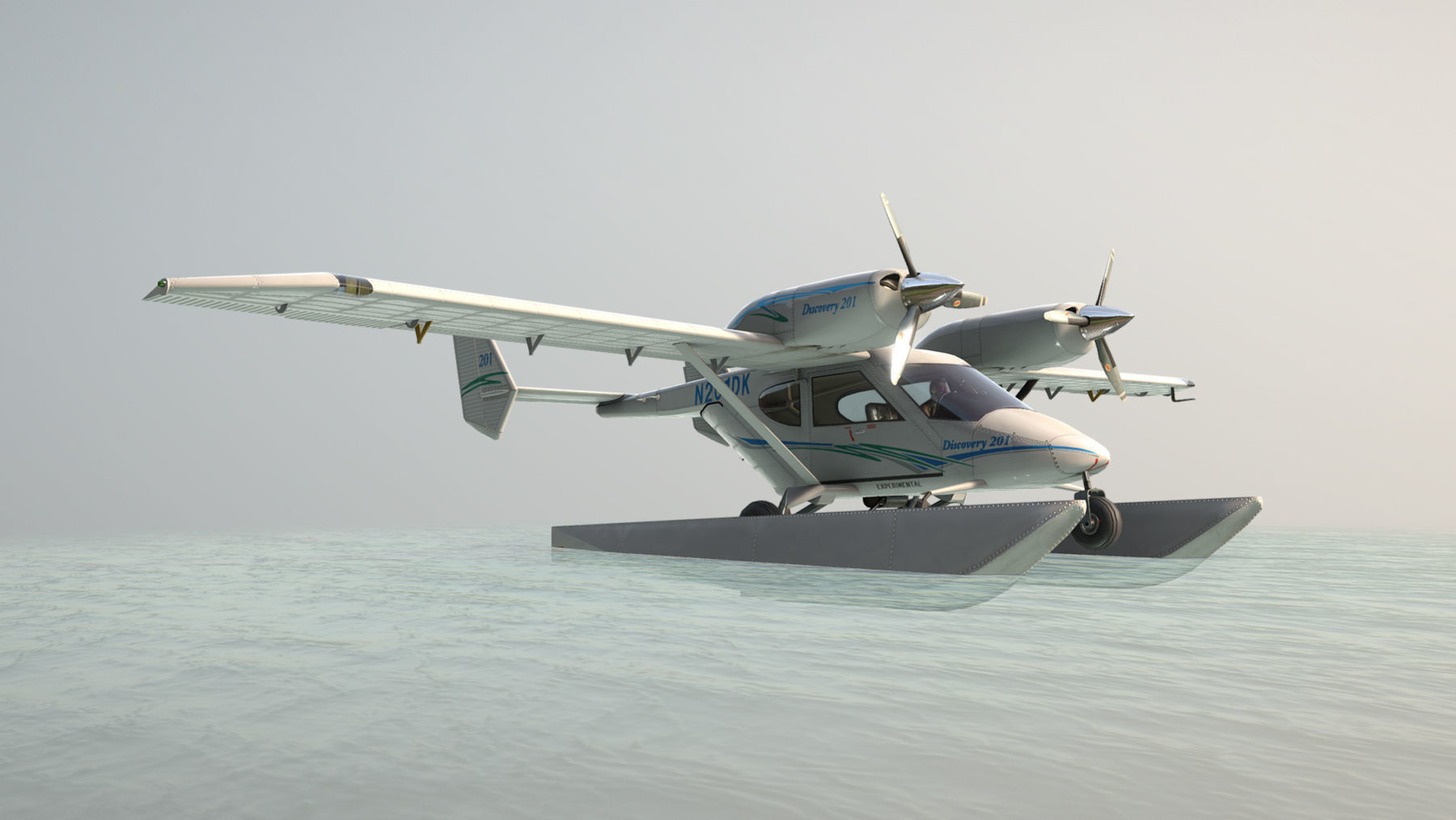 Accord-201 Floatsplane Discovery Livery Low-poly 3D model_4