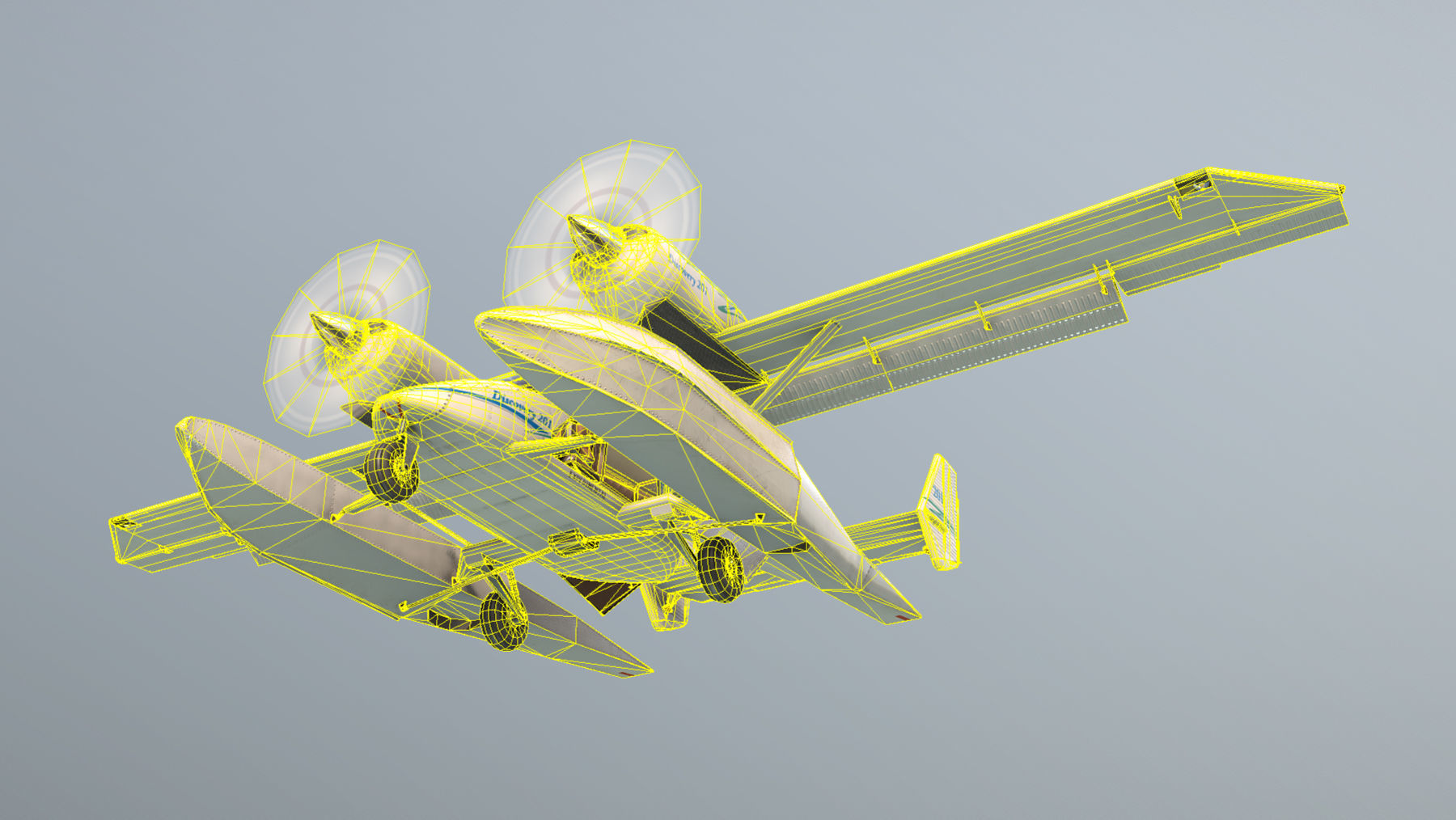 Accord-201 Floatsplane Discovery Livery Low-poly 3D model_27