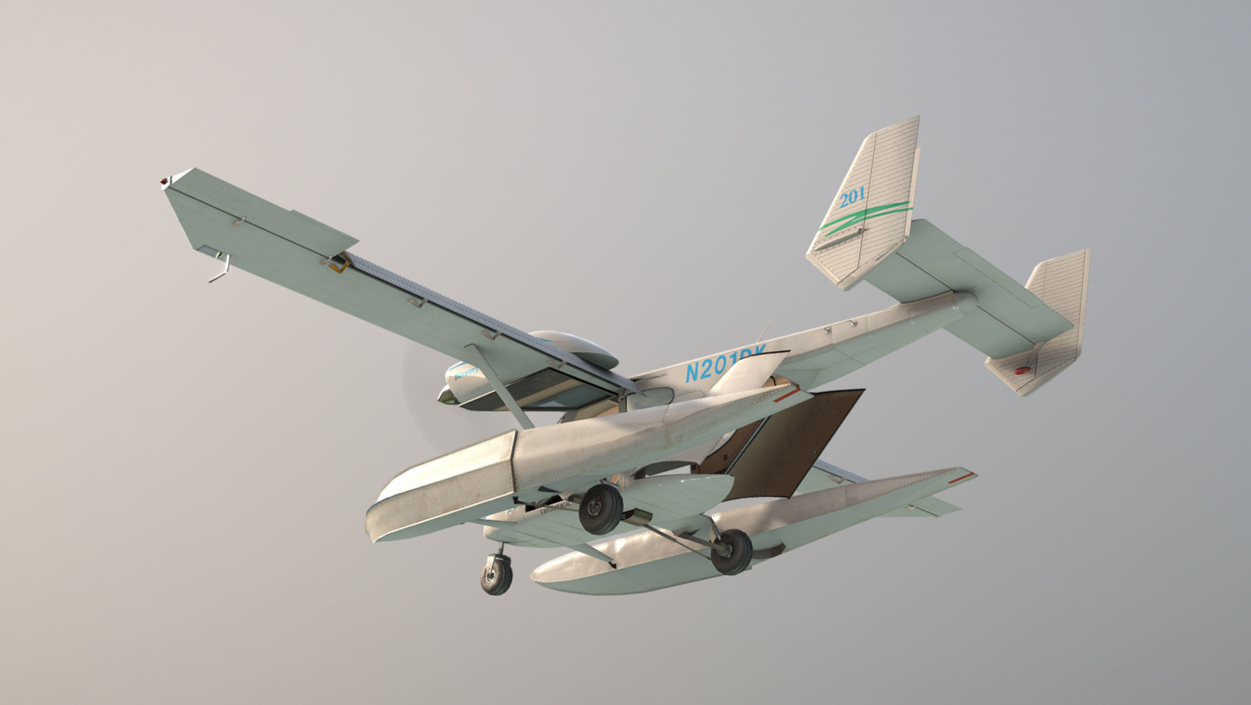 Accord-201 Floatsplane Discovery Livery Low-poly 3D model_13