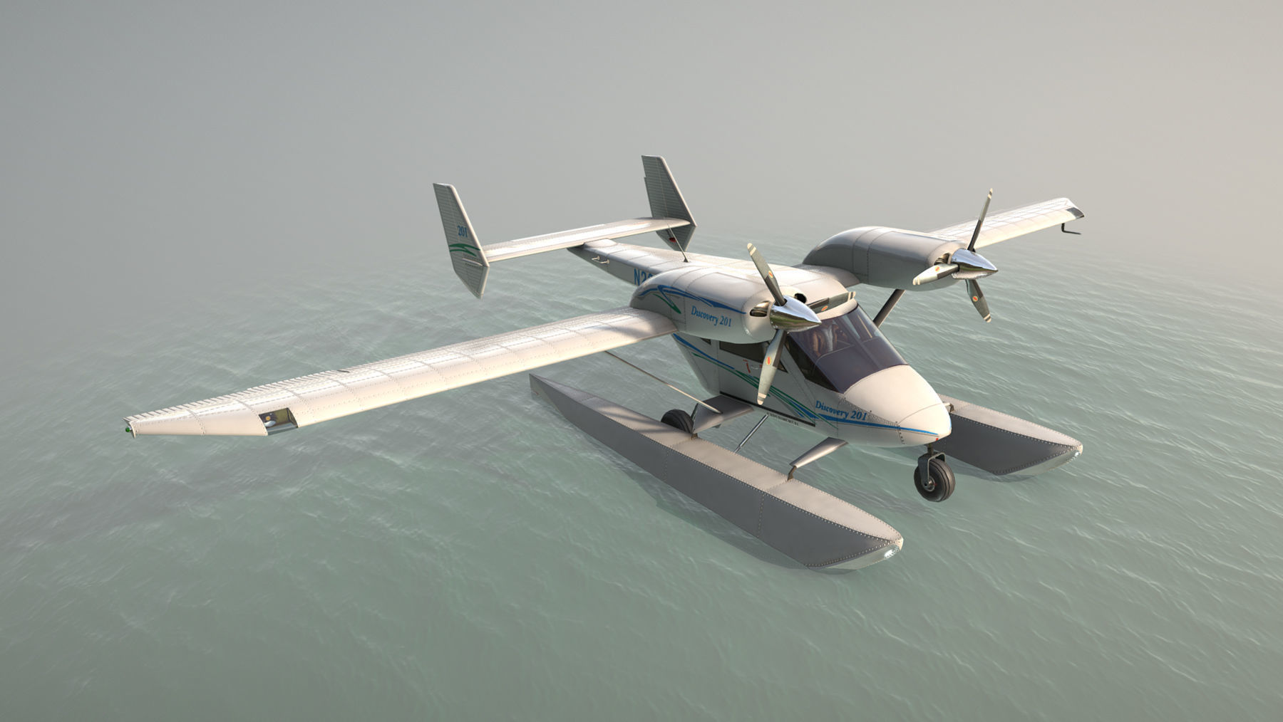 Accord-201 Floatsplane Discovery Livery Low-poly 3D model_2