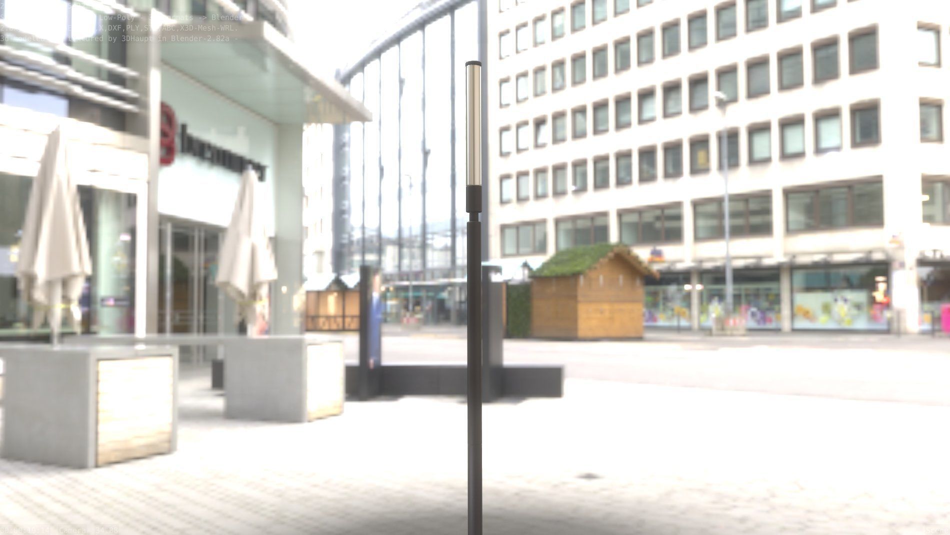 Street Light 10 Basic Low-Poly 600mm Low-poly 3D model_71