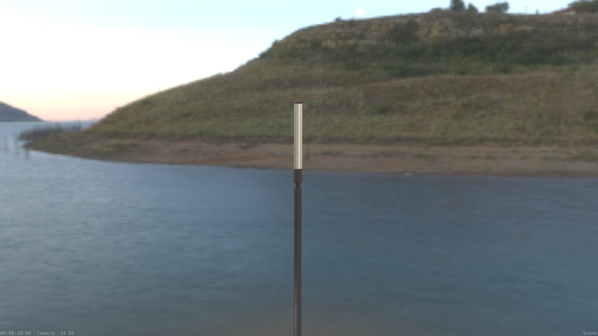 Street Light 10 Basic Low-Poly 600mm Low-poly 3D model_43