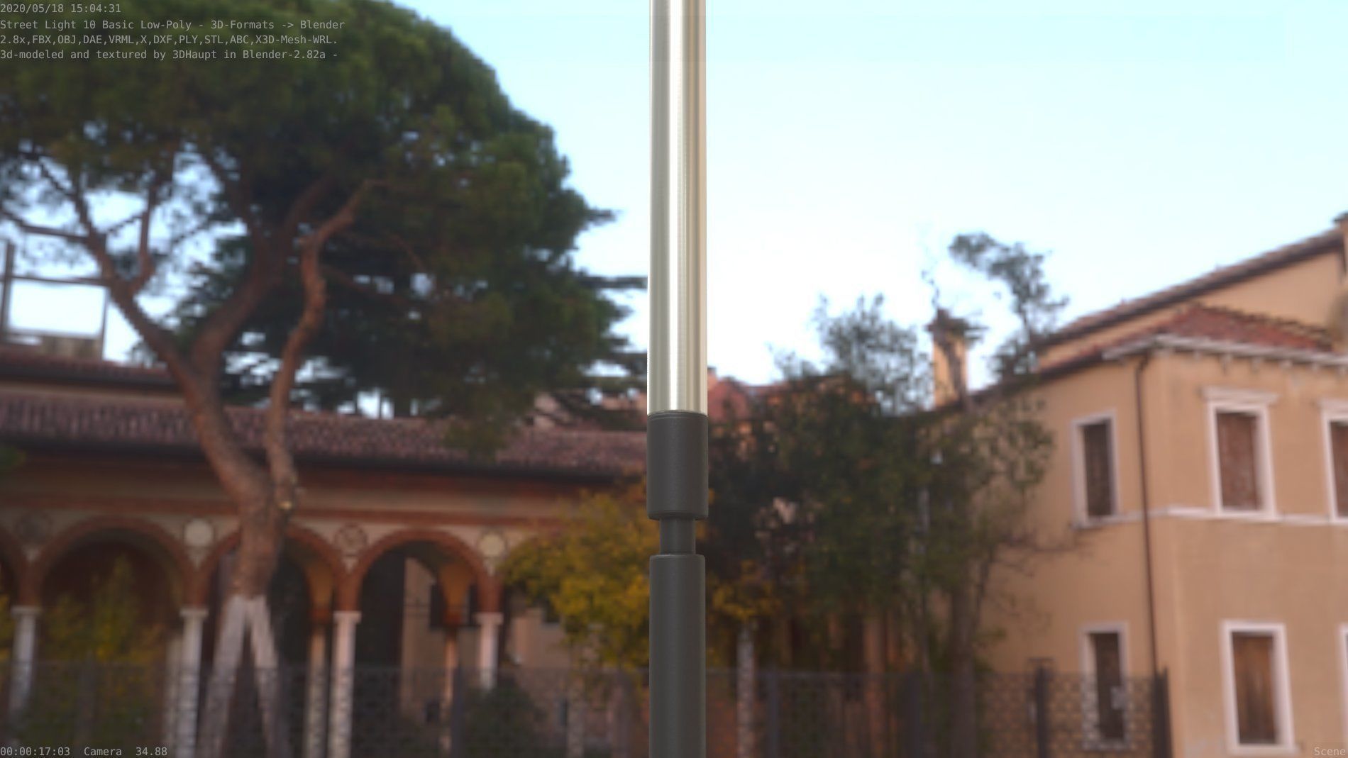 Street Light 10 Basic Low-Poly 600mm Low-poly 3D model_18