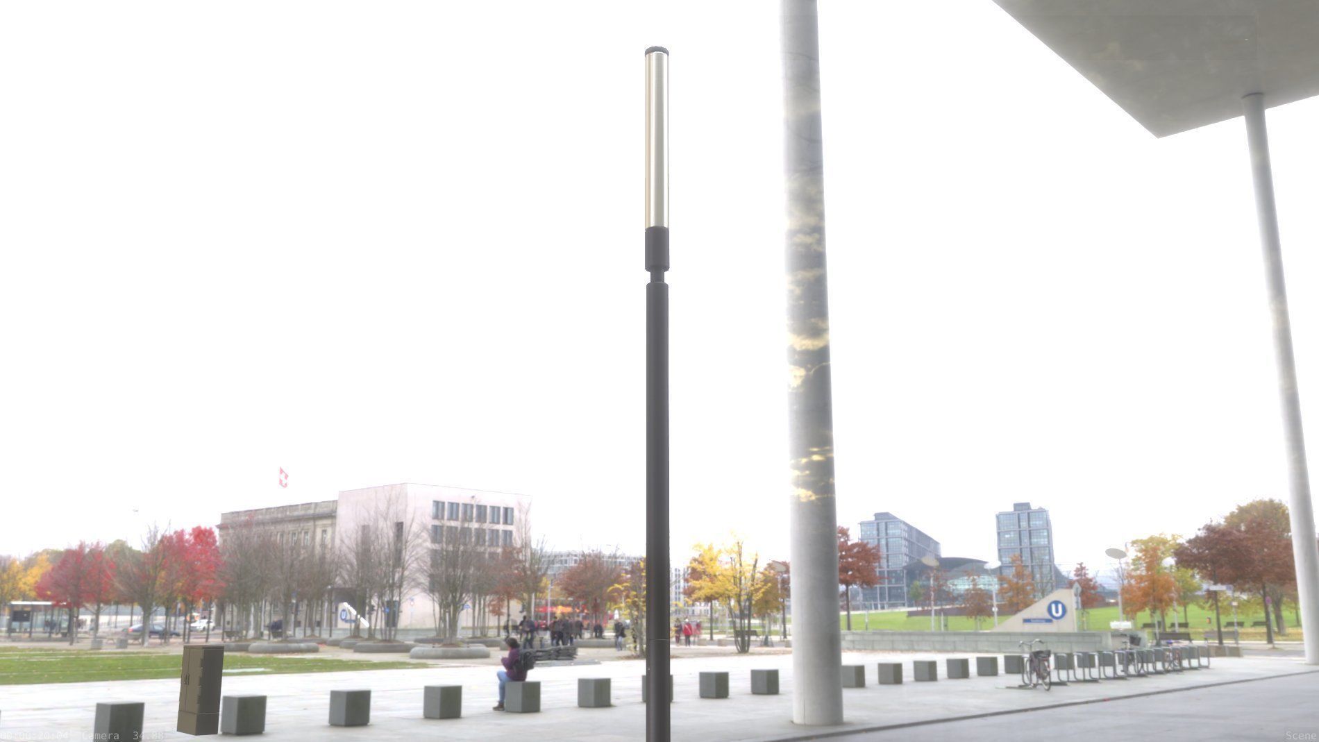 Street Light 10 Basic Low-Poly 600mm Low-poly 3D model_85