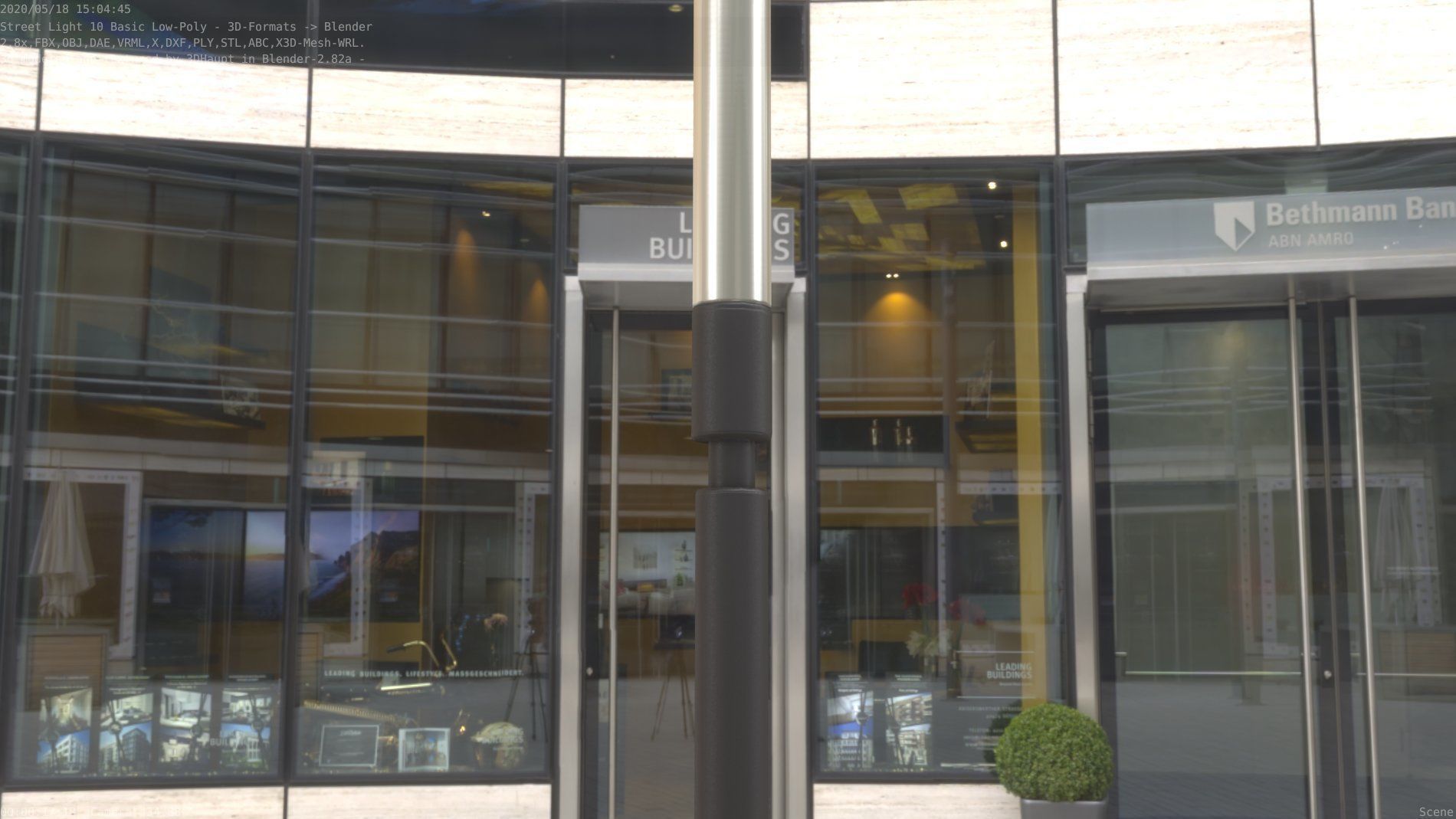 Street Light 10 Basic Low-Poly 600mm Low-poly 3D model_30