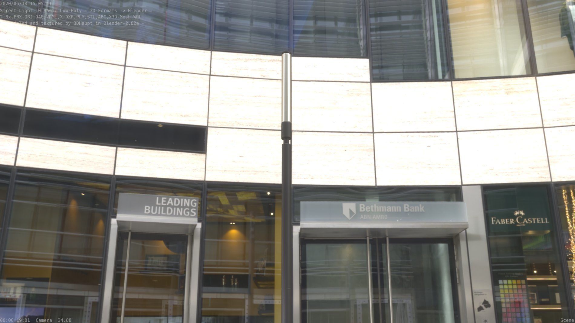 Street Light 10 Basic Low-Poly 600mm Low-poly 3D model_58