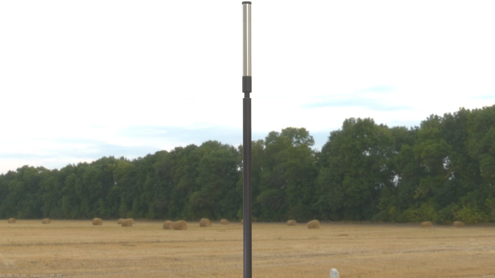 Street Light 10 Basic Low-Poly 600mm Low-poly 3D model_89