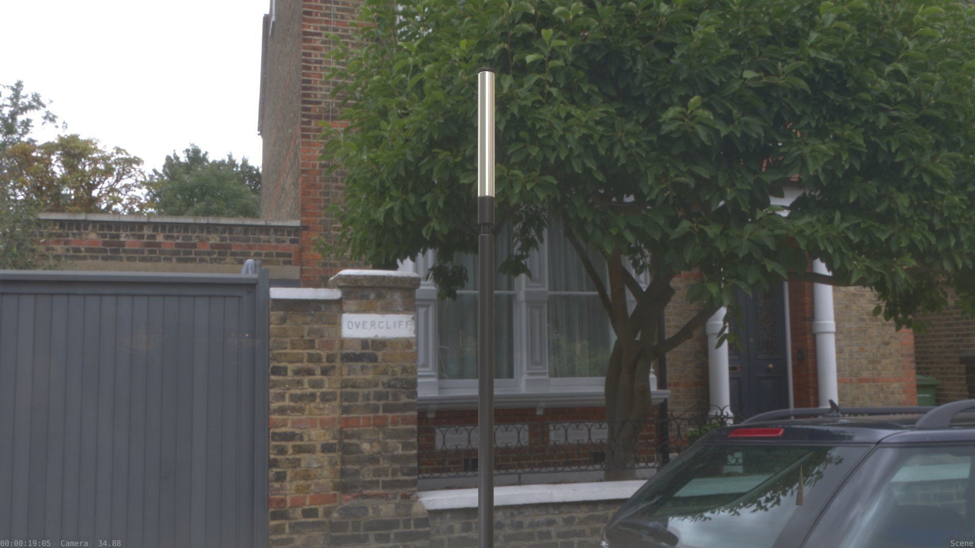 Street Light 10 Basic Low-Poly 600mm Low-poly 3D model_62