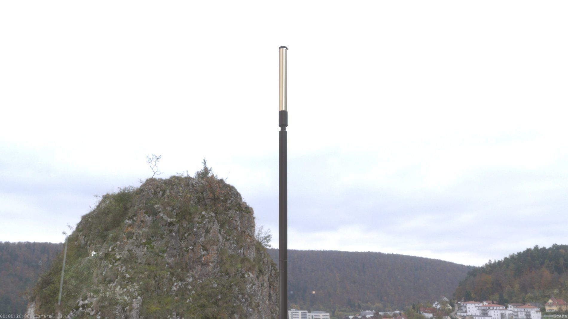 Street Light 10 Basic Low-Poly 600mm Low-poly 3D model_81